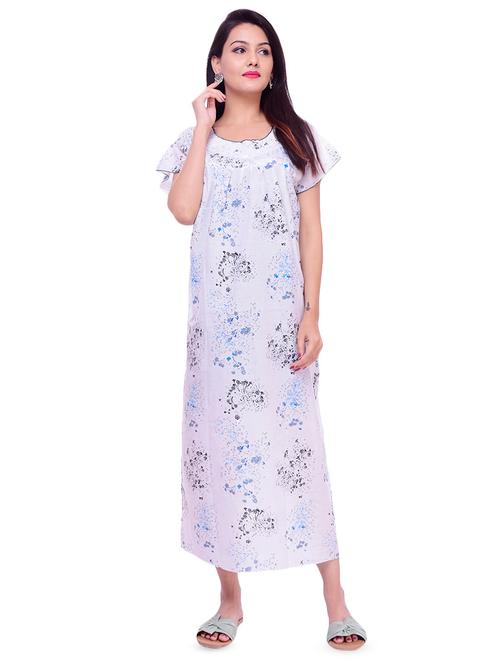 lace trim floral night gown  - 16322864 - Very Small Image - 1