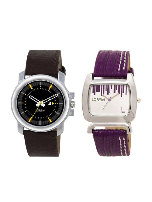 lorem set of 2 analog couple watch (lk-207-44) - 16323743 - Very Small Image - 1