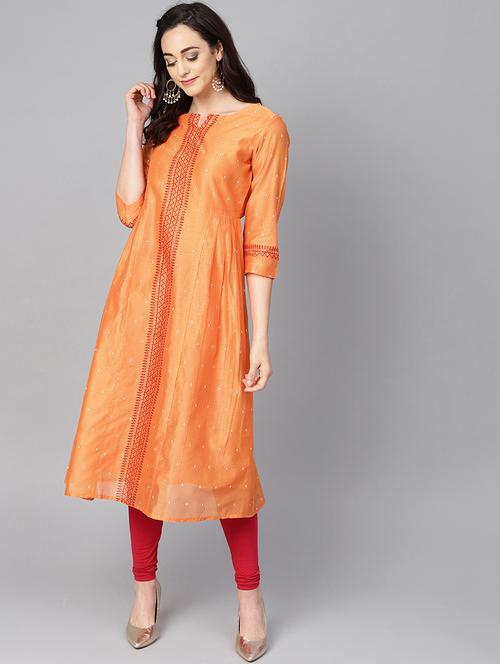 block printed a-line kurta - 16324036 - Very Small Image - 1