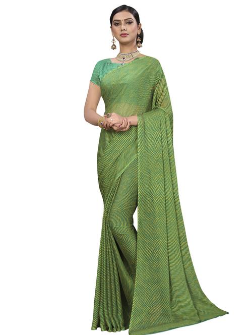 leheriya printed saree with blouse - 16324466 - Very Small Image - 1