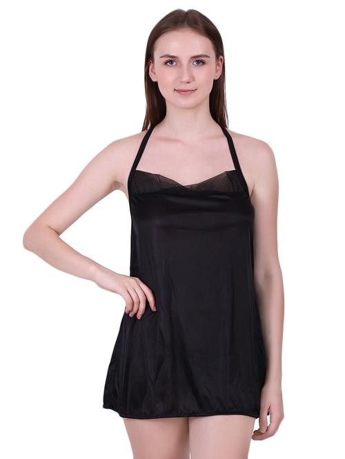 halter neck mesh detail baby doll - 16324573 - Very Small Image - 1