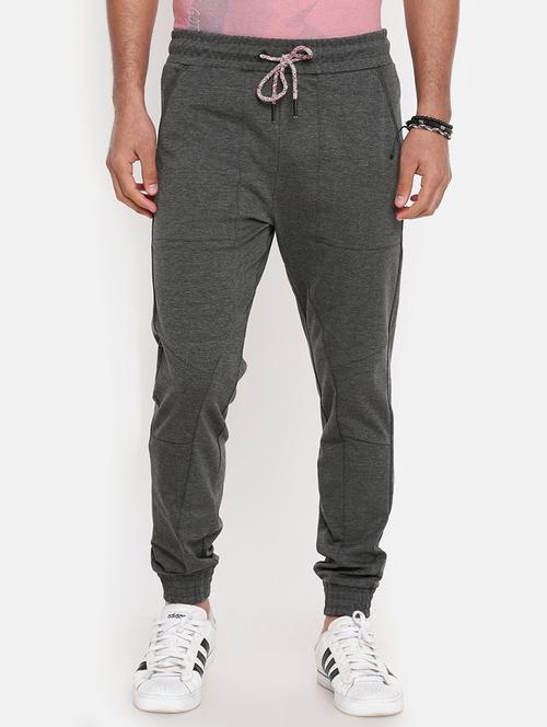 grey solid joggers - 16326412 - Very Small Image - 1
