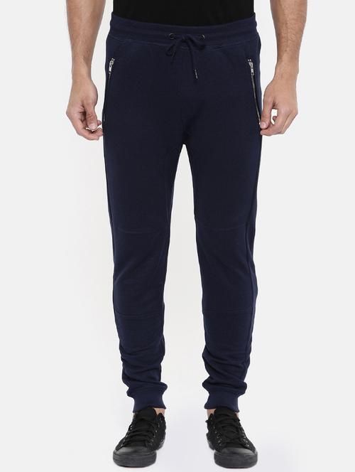 navy blue solid joggers - 16326417 - Very Small Image - 1