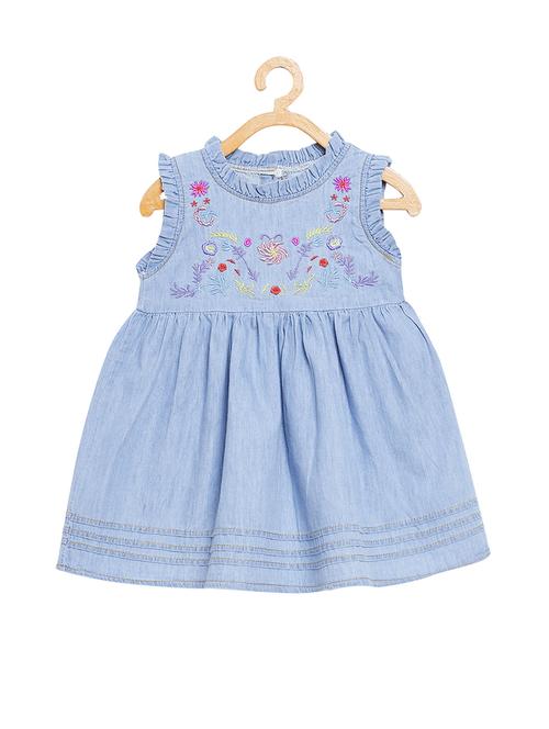 frill trim embroidered frock - 16326875 - Very Small Image - 1