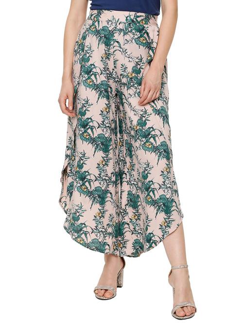 high rise botanical print palazzo - 16327261 - Very Small Image - 1