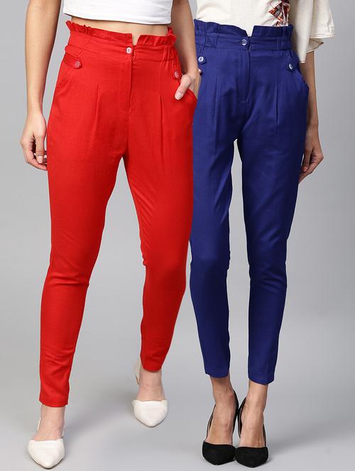 set of 2 frill waist trousers - 16328843 - Very Small Image - 1