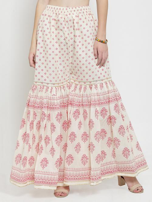 block printed floral sharara - 16329366 - Very Small Image - 1
