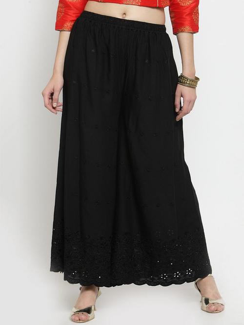 chikankari straight palazzo - 16329371 - Very Small Image - 1