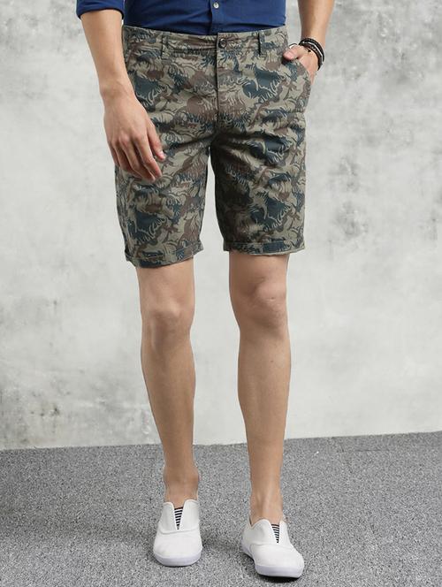 green printed shorts - 16330175 - Very Small Image - 1