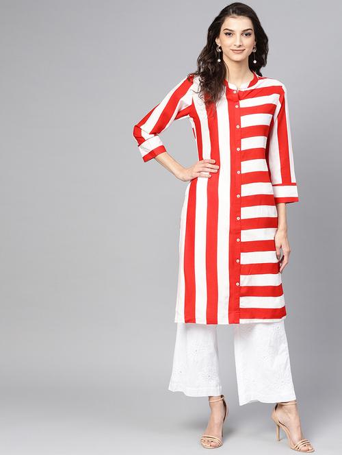 striped straight kurta - 16330411 - Very Small Image - 1