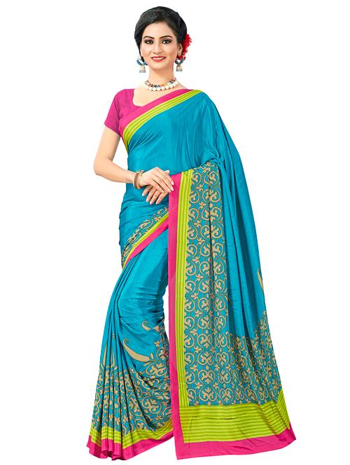 paisley printed saree with blouse - 16330958 - Very Small Image - 1