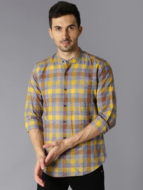 grey checkered casual shirt - 16332403 - Very Small Image - 1