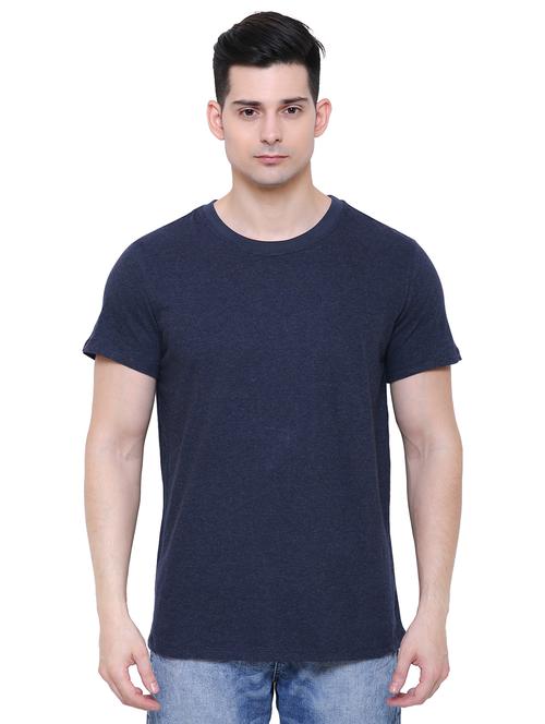 navy blue solid t-shirt - 16333214 - Very Small Image - 1