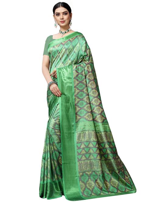 batik printed saree with blouse - 16339086 - Very Small Image - 1