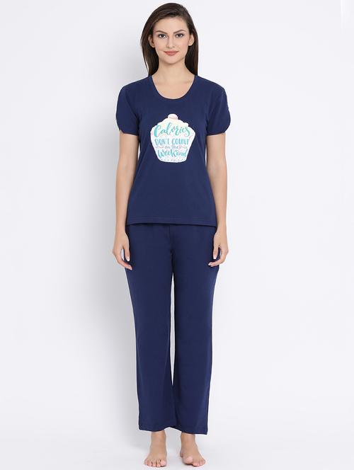 quirky print top & pajama nightwear set - 16340086 - Very Small Image - 1