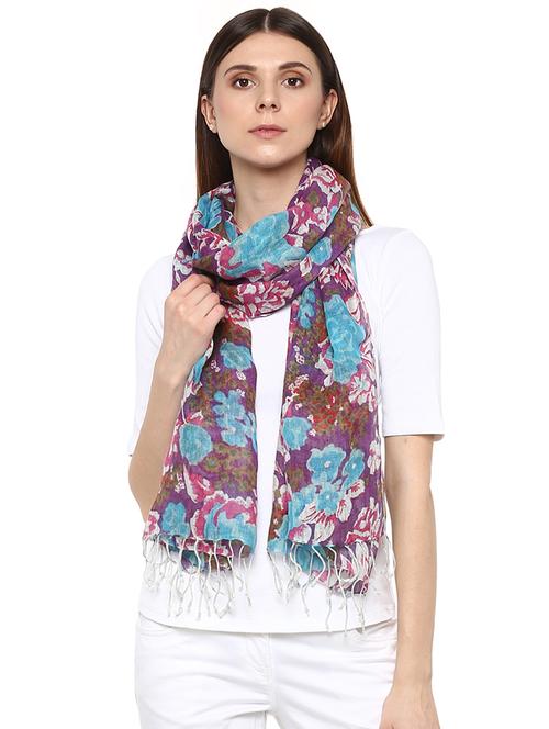 purple linen stole - 16340446 - Very Small Image - 1