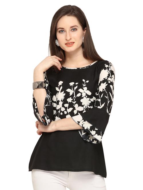 flute sleeved floral top - 16341447 - Very Small Image - 1