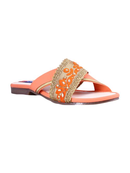 orange slip on sandals - 16341946 - Very Small Image - 1