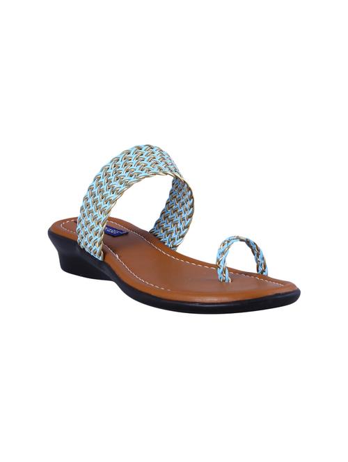 turquoise one toe wedges - 16341965 - Very Small Image - 1