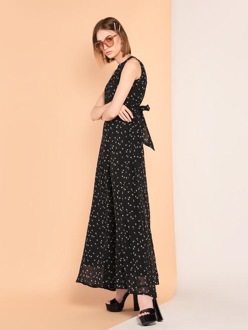 tie back floral maxi dress - 16342065 - Very Small Image - 1