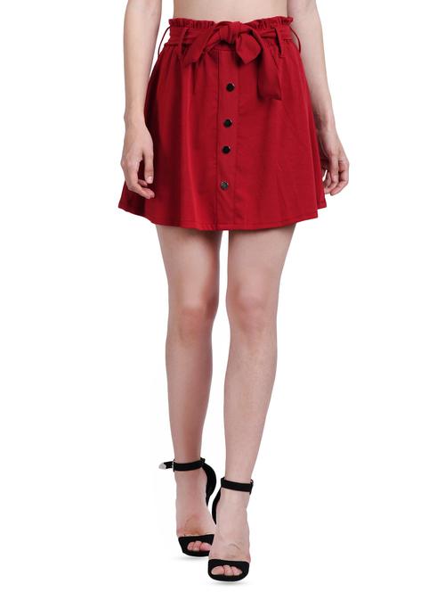 tie knot button -up a-line skirt - 16342865 - Very Small Image - 1