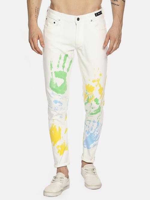 white printed jeans - 16345307 - Very Small Image - 1