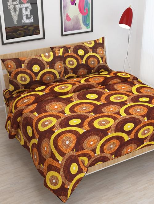 polycotton double bedsheet with 2 pillow covers - 16346745 - Very Small Image - 1