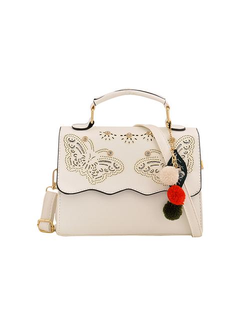 white leatherette (pu) handbag - 16347435 - Very Small Image - 1