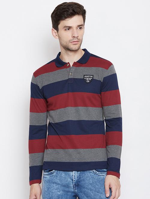 multi color block polo t-shirt - 16348102 - Very Small Image - 1