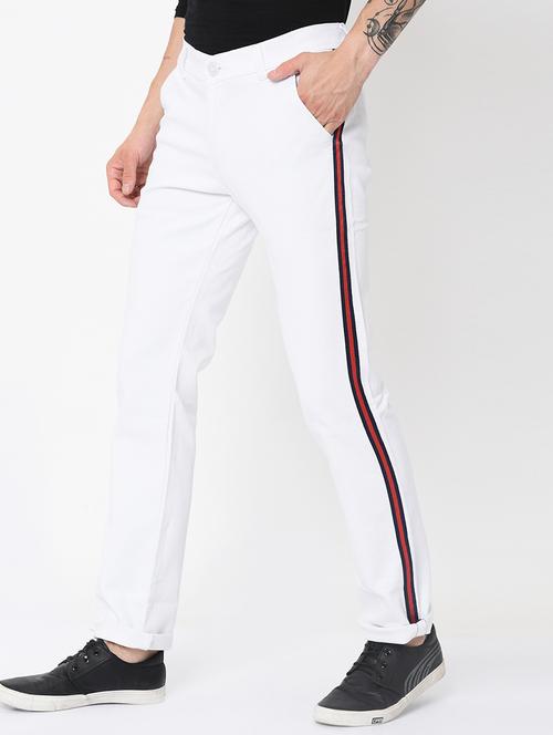 white side striped chinos - 16348145 - Very Small Image - 1