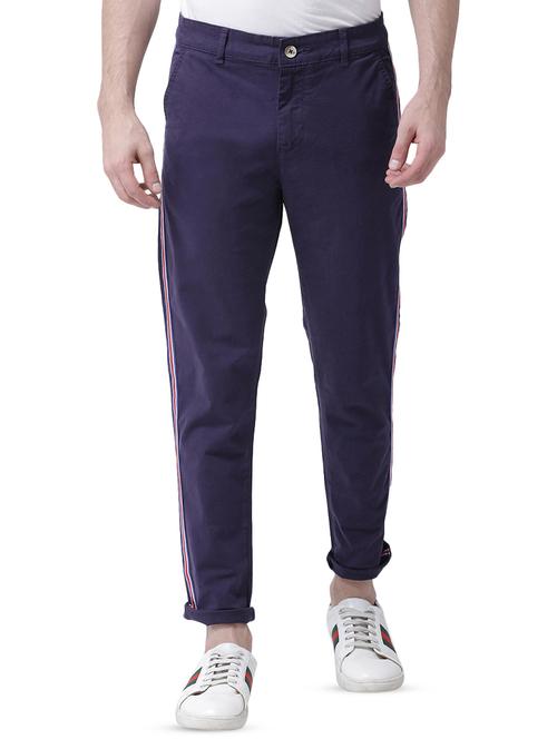 blue side striped chinos - 16348848 - Very Small Image - 1