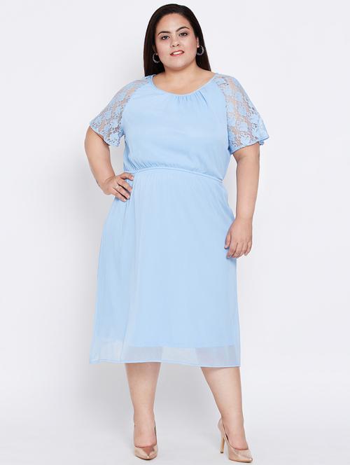 lace sleeved plus dress  - 16348910 - Very Small Image - 1