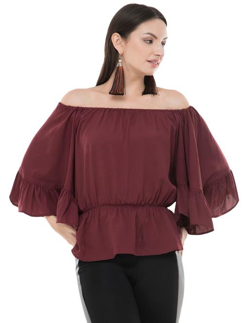 off shoulder bell sleeved top  - 16351013 - Very Small Image - 1