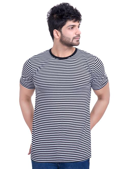 monochrome striped t-shirt - 16351274 - Very Small Image - 1