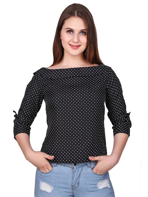 women's straight boat neck top - 16354749 - Very Small Image - 1