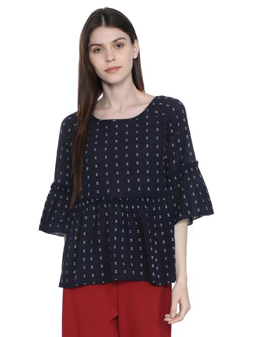 criss cross back bell sleeved topn  - 16354907 - Very Small Image - 1