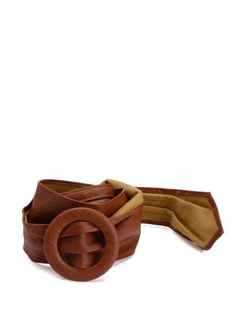 brown pleated belt - 16356 - Very Small Image - 1