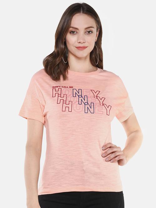 quirky text drop shoulder sleeved t-shirt - 16356563 - Very Small Image - 1