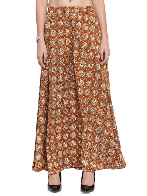 printed a-line skirt - 16356660 - Very Small Image - 1