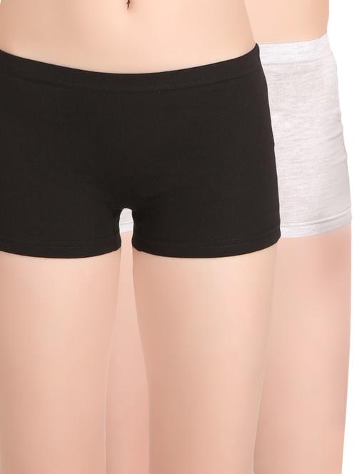 set of 2 solid boy shorts panty - 16357970 - Very Small Image - 1