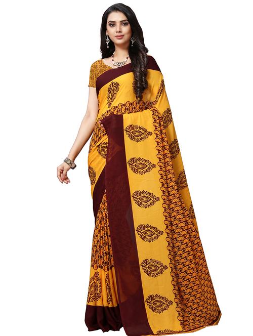 paisley printed saree - 16359093 - Very Small Image - 1