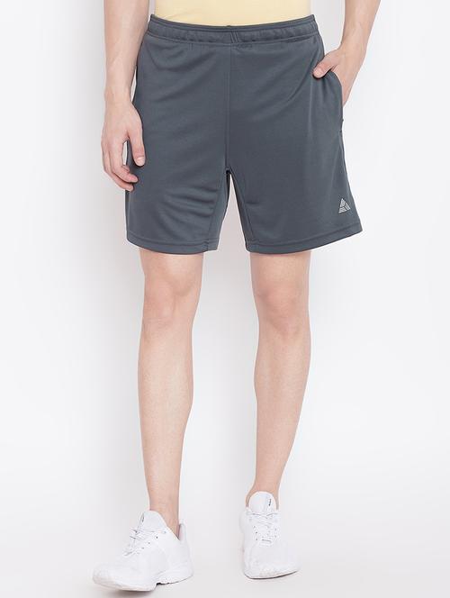 grey solid shorts - 16363338 - Very Small Image - 1