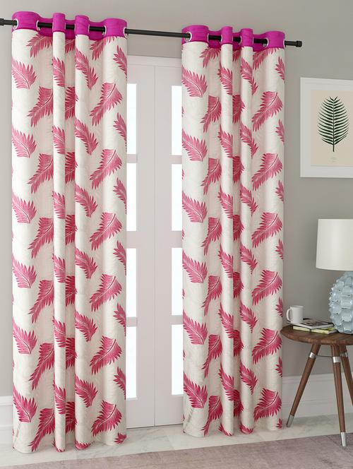polyester printed long door curtains - 16363839 - Very Small Image - 1