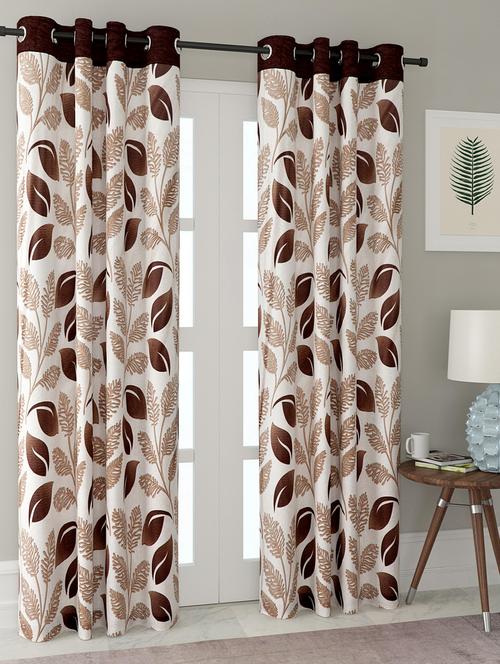 polyester printed long door curtains - 16363893 - Very Small Image - 1