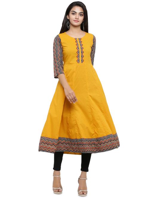 geometrical printed anarkali kurta - 16366474 - Very Small Image - 1