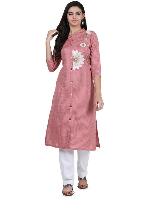 embroidered straight kurta - 16367453 - Very Small Image - 1