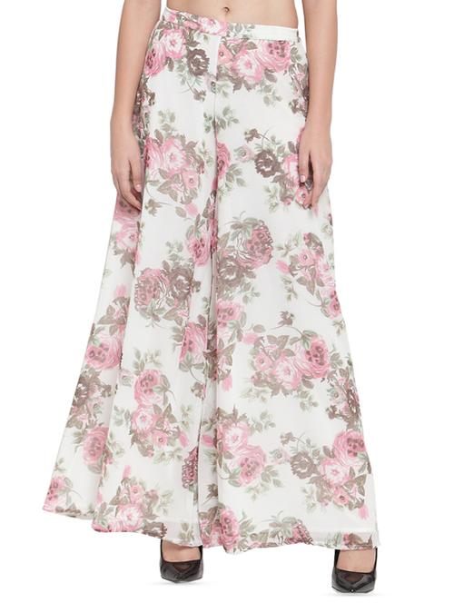 high rise floral  palazzo - 16368066 - Very Small Image - 1