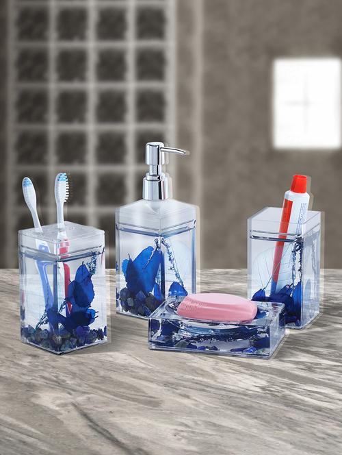 agua acrylic bathroom accessories bath set of 4 - 16368541 - Very Small Image - 1