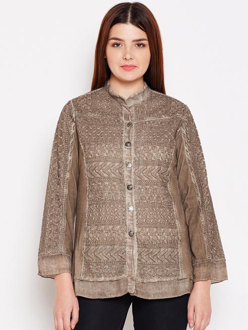 long sleeved embroidered shirt - 16368943 - Very Small Image - 1