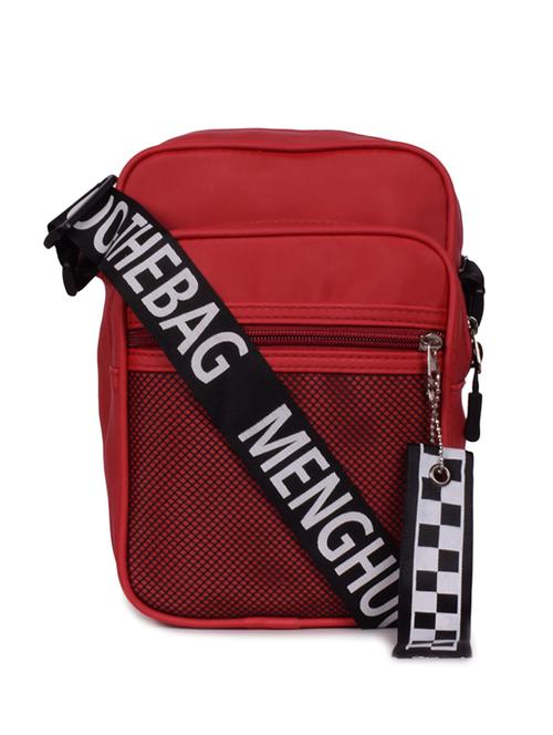 red leatherette (pu) sling bag - 16372385 - Very Small Image - 1